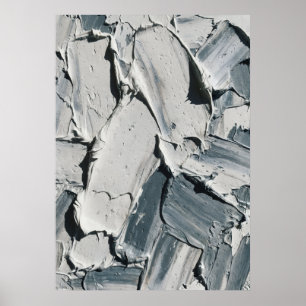 Impression d'art abstrait gris en empâtement Cou