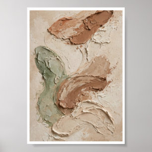 Impression d'art abstrait moderne en terre cuite b