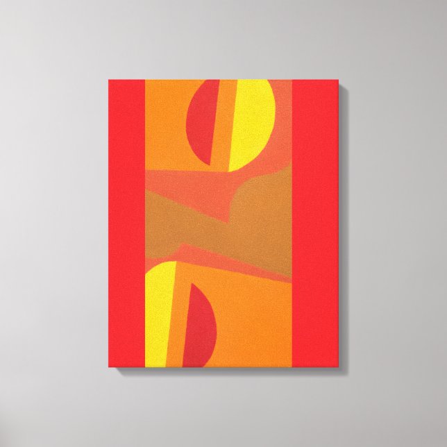 Impression d'art abstrait orange unique (Recto)