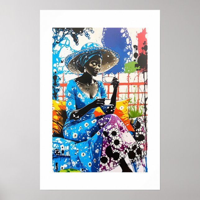 Impression d'art abstrait vibrant  (Devant)