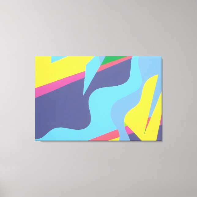 Impression d'art abstrait vibrant contemporain (Recto)