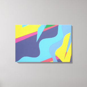 Impression d'art abstrait vibrant contemporain