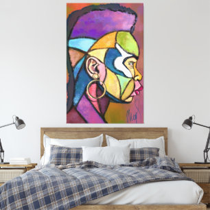 Impression d'art africain sur toile