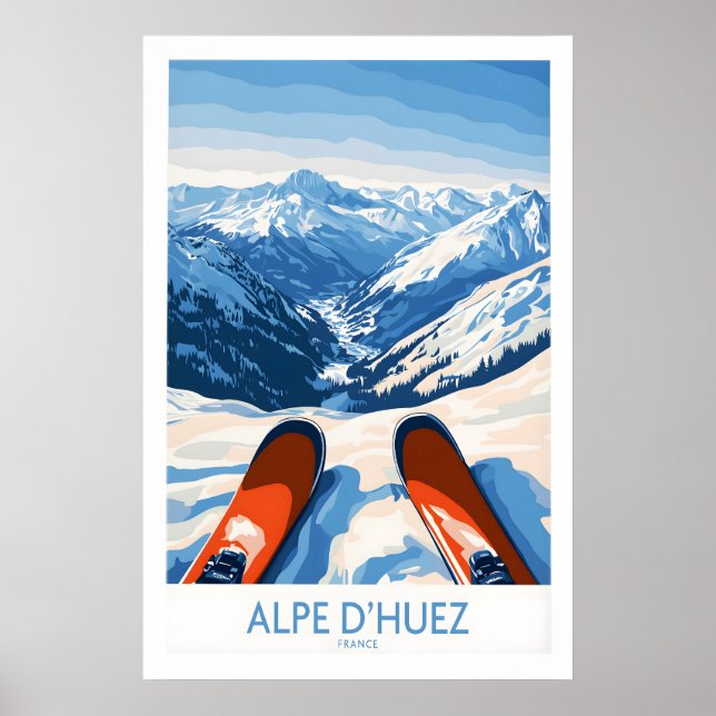 Impression d'art Alpe d'Huez Sports d'hiver (Devant)
