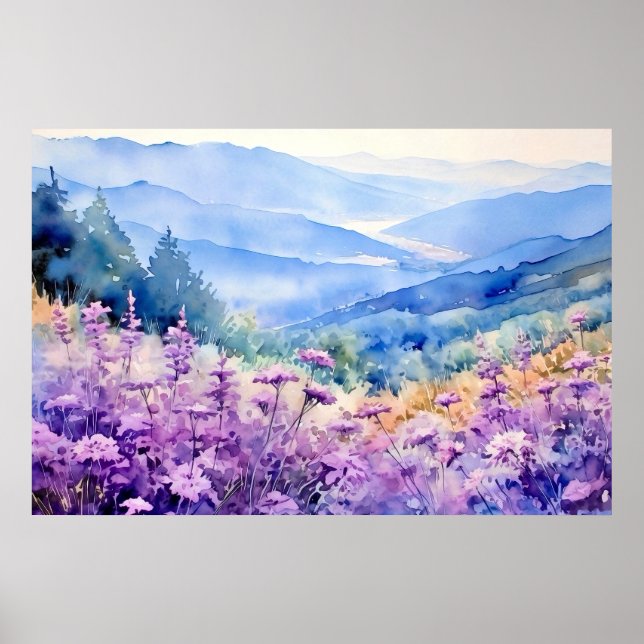 Impression d'art aquarelle de Caroline du Nord (Devant)