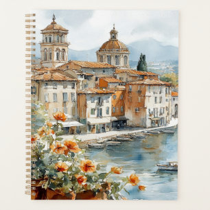 Impression d'art aquarelle vintage de la côte amal