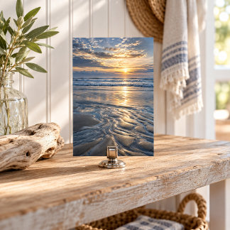 Impression d'art argent de basse mer
