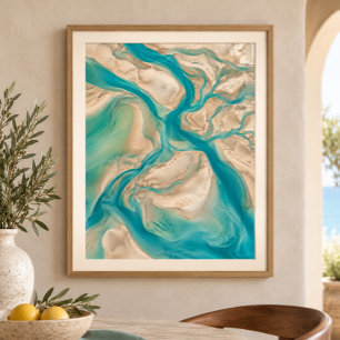 Impression d'art Atlas de contour de banc de sable