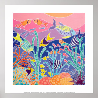 Impression D'Art : Baigneurs Gravés. Aquarium à po