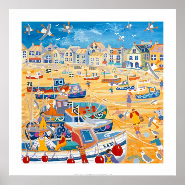 Impression d'art : Bateaux et cordes, St Ives, Cor (Devant)