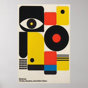 Impression d'art Bauhaus géométrique moderne du mi