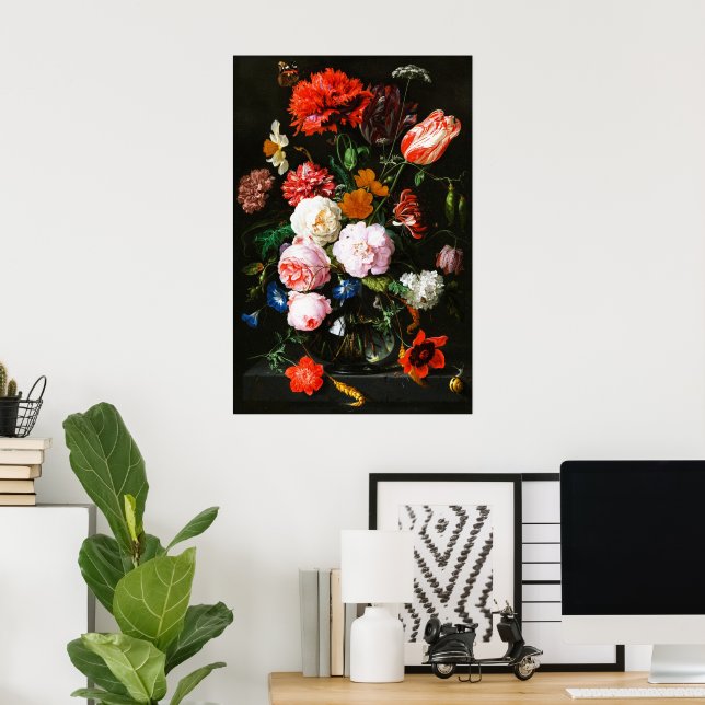 Impression d'art botanique floral sombre et lunati (Bureau à domicile)