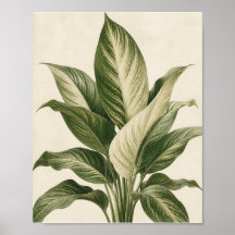 Impression d'art botanique tropical minimaliste –