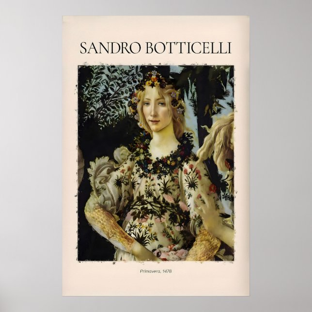 Impression d'art Botticelli Primavera Détail Flore (Devant)