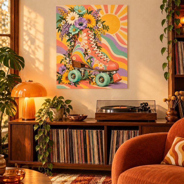 Impression d'art Bouquet Roller Disco (Unframed paper art print. All texture effects are printed. Room styling props are not included.)