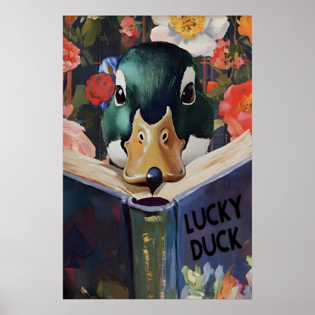 Impression d'art chanceuse de canard colvert Oisea (Devant)
