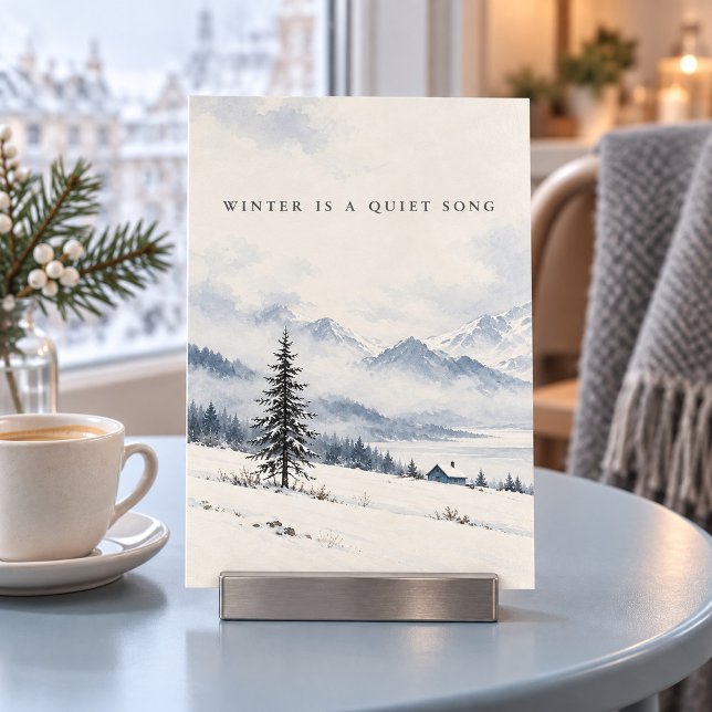 Impression d'art Chanson d'hiver silencieuse (4 x 6 inch unframed semi-gloss print. Flat printed artwork. Styled scene; props not included.)