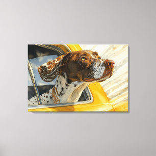 Impression d'art Chien Tacheté en Promenade en Voi