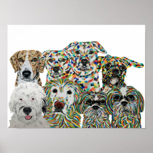 Impression d'art Chiens artistiques