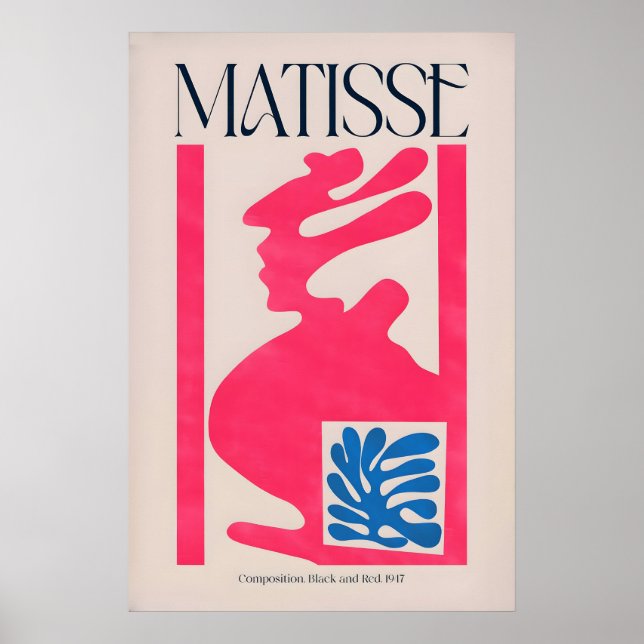 Impression d'art Composition Abstraite Rose Bleu d (Devant)