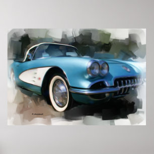 Impression d'art Corvette