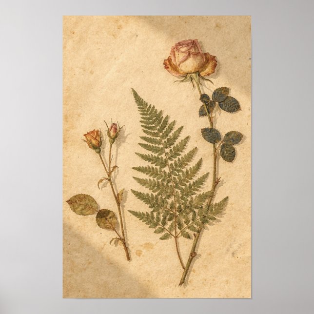 Impression d'art Cottagecore Herbarium (Devant)