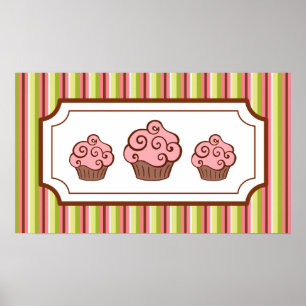 Impression d'art Cupcake Candy Stripes