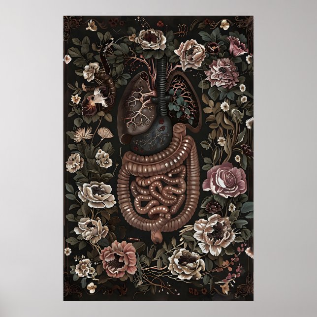 Impression d'art d'anatomie florale, Intestin goth (Devant)