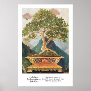 Impression d'art d'arbre bonsaï thaïlandais Nature