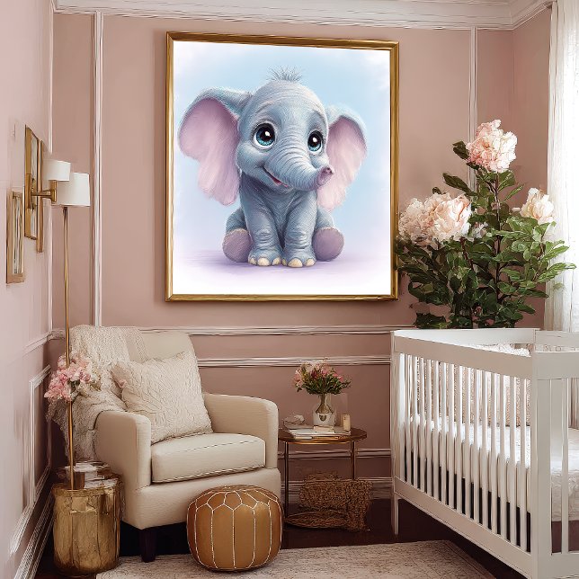 Impression d'art de bébé éléphant fantaisiste insp (Créateur téléchargé)