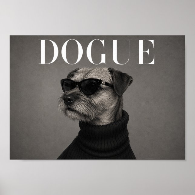 Impression d'art de Border Terrier chic mode (Devant)