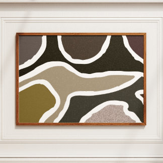 Impression d'art de bureau chic aux formes organiq