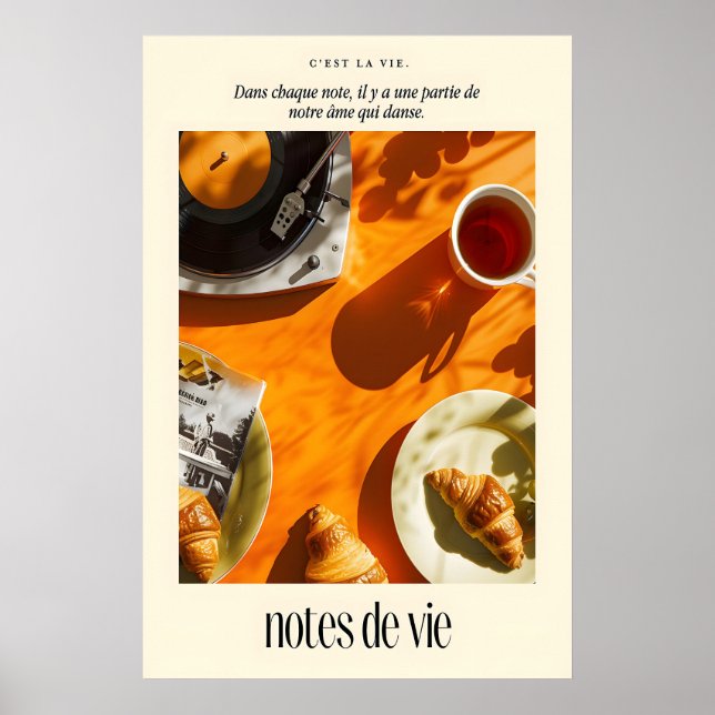 Impression d'art de café français Musique de l'apr (Devant)