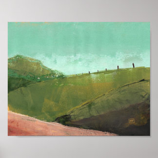 Impression d'art de campagne vallonnée