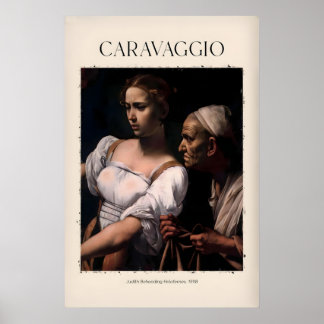 Impression d'art de Caravage - Judith décapitant H