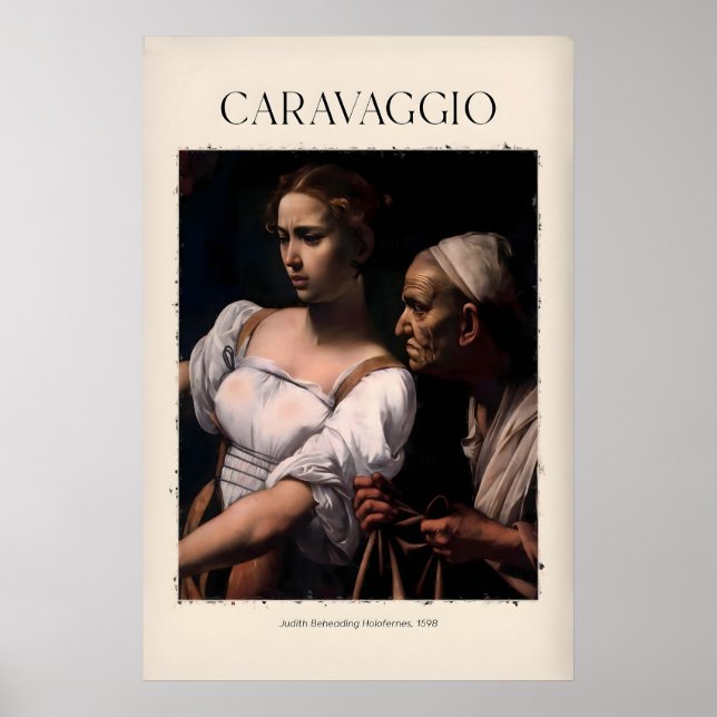 Impression d'art de Caravage - Judith décapitant H (Devant)