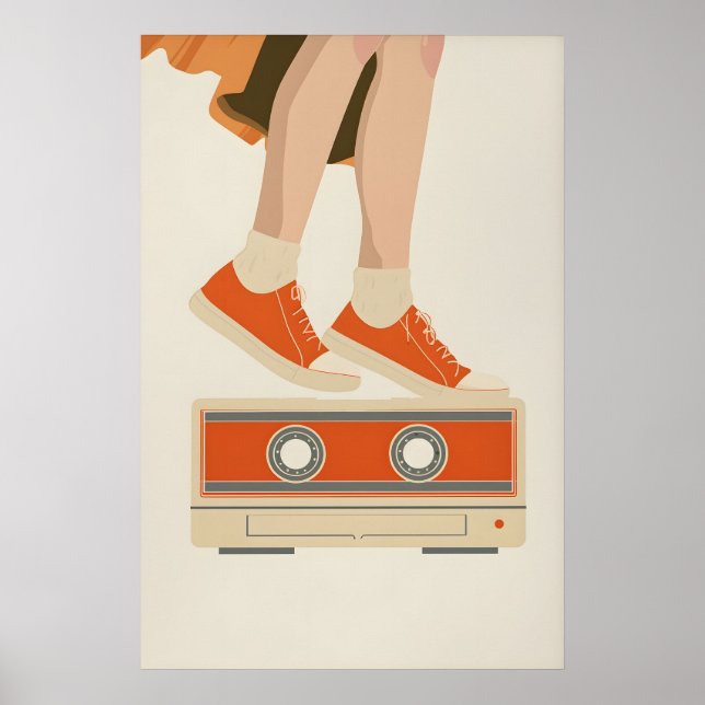 Impression d'art de cassette des années 80 Mur Nos (Devant)