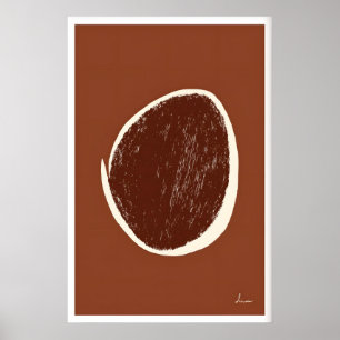 Impression d'art de cercle abstrait Tons de terre