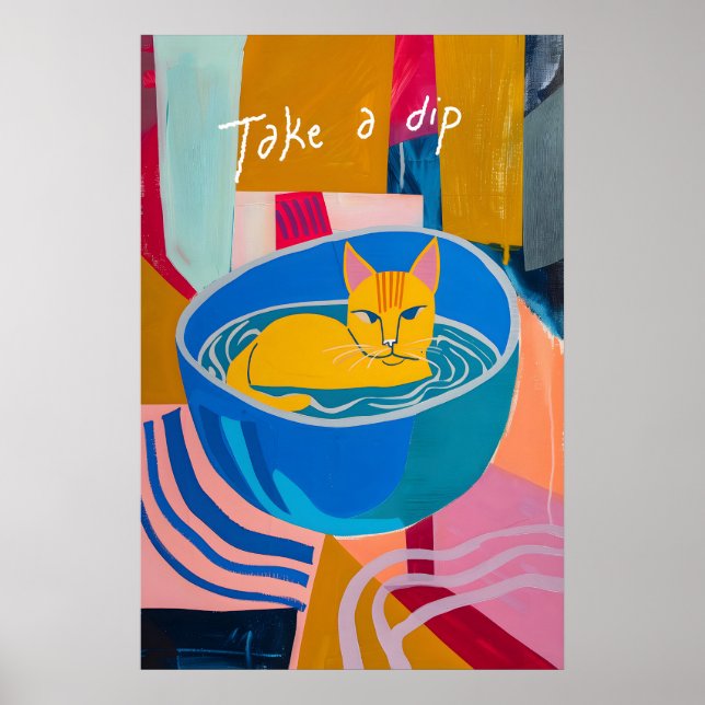 Impression d'art de chat de Matisse Peinture félin (Devant)