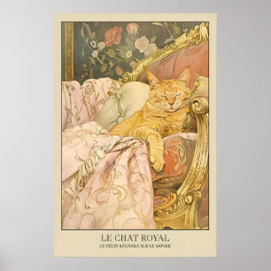 Impression d'art de chat de style français royal f