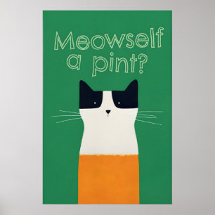 Impression d'art de chat irlandais drôle Meowself