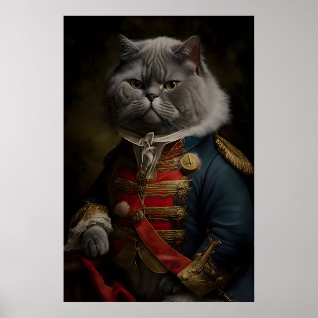 Impression d'art de chat militaire de la Renaissan (Devant)