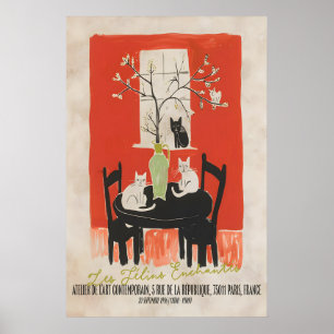Impression d'art de chat parisien Les Chats Enchan
