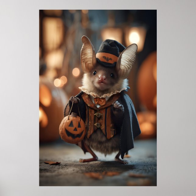 Impression d'art de chauve-souris d'Halloween Cost (Devant)