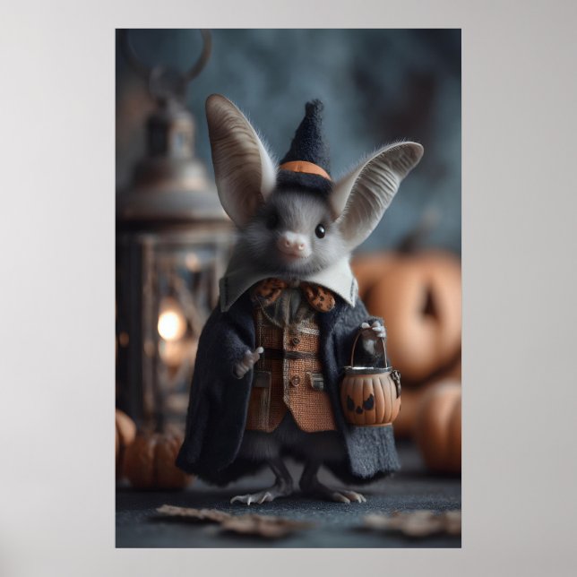 Impression d'art de chauve-souris Halloween fantai (Devant)
