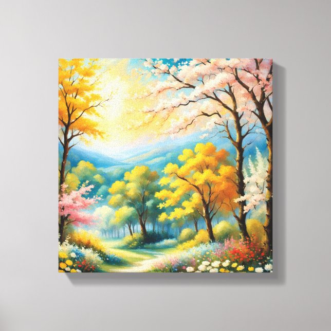Impression d'art de chemin forestier enchanteur (Recto)