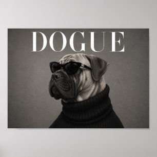 Impression d'art de chien chic Bullmastiff