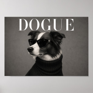 Impression d'art de chien chic Fashion Border Coll