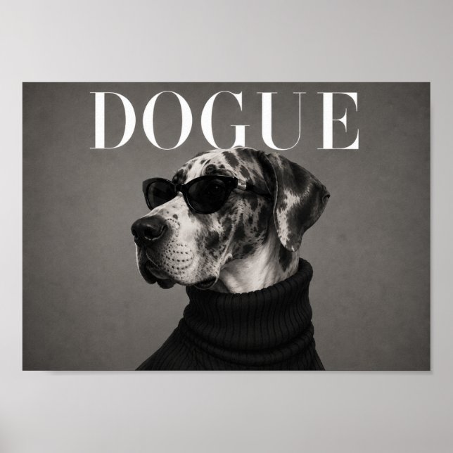 Impression d'art de chien chic Grand Danois de mod (Devant)
