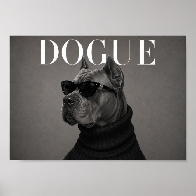 Impression d'art de chien de mode chic Cane Corso (Devant)